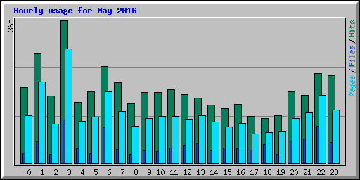 Hourly usage for May 2016