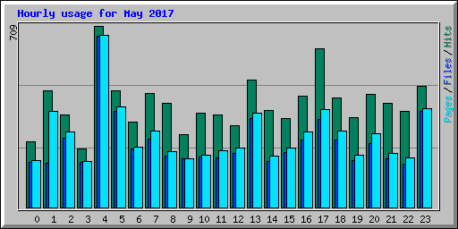 Hourly usage for May 2017