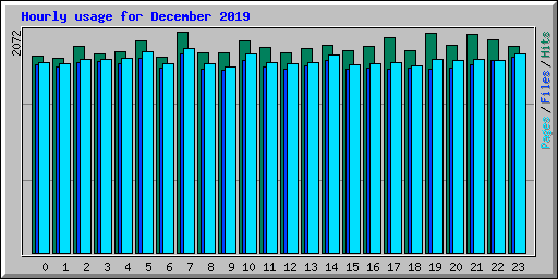 Hourly usage for December 2019