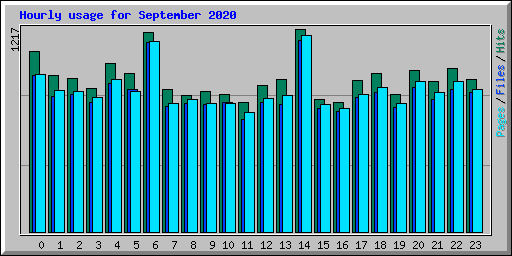 Hourly usage for September 2020