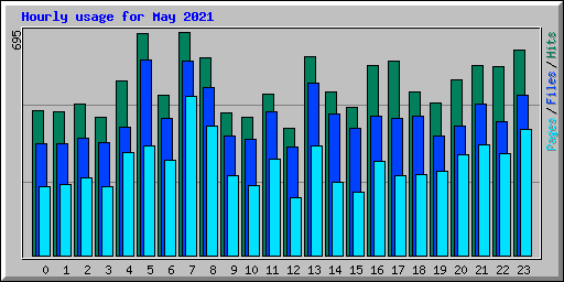 Hourly usage for May 2021