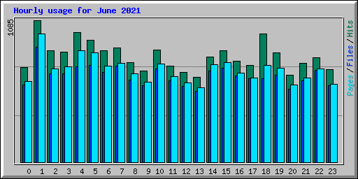 Hourly usage for June 2021