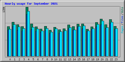 Hourly usage for September 2021