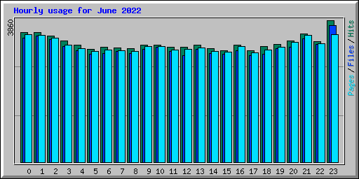 Hourly usage for June 2022