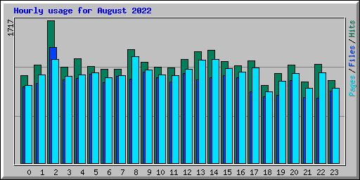 Hourly usage for August 2022