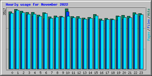 Hourly usage for November 2022