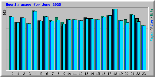 Hourly usage for June 2023