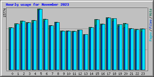 Hourly usage for November 2023