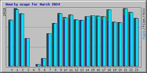 Hourly usage for March 2024