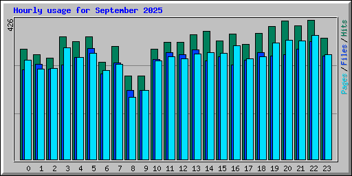 Hourly usage for September 2025