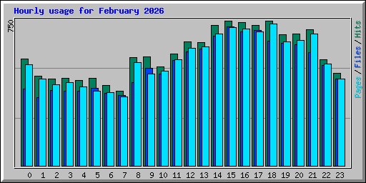 Hourly usage for February 2026