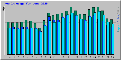 Hourly usage for June 2026