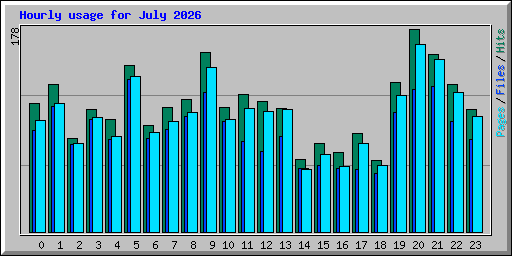 Hourly usage for July 2026