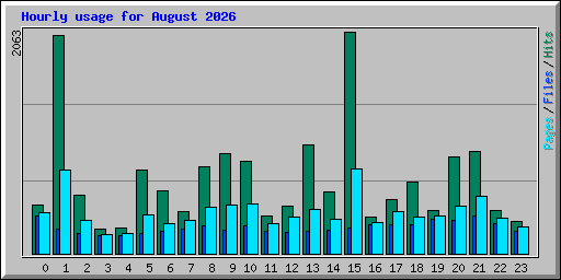 Hourly usage for August 2026